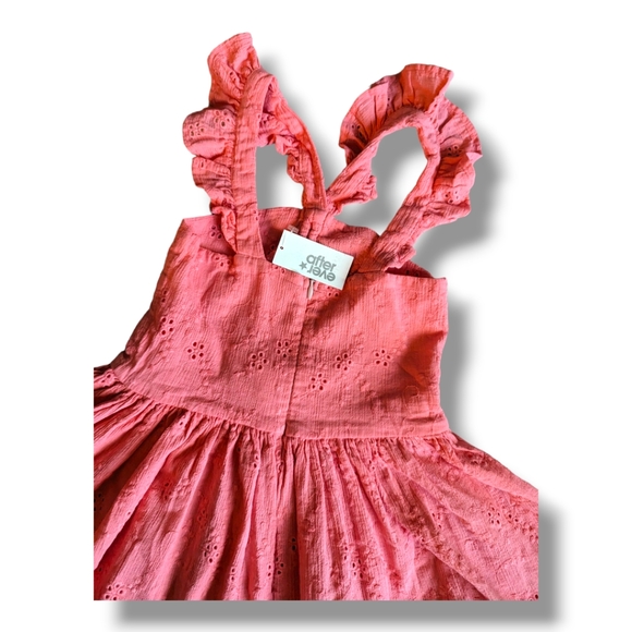 Morley Girls size 6 Pink Eyelet Ruffled Dress - Picture 4 of 6